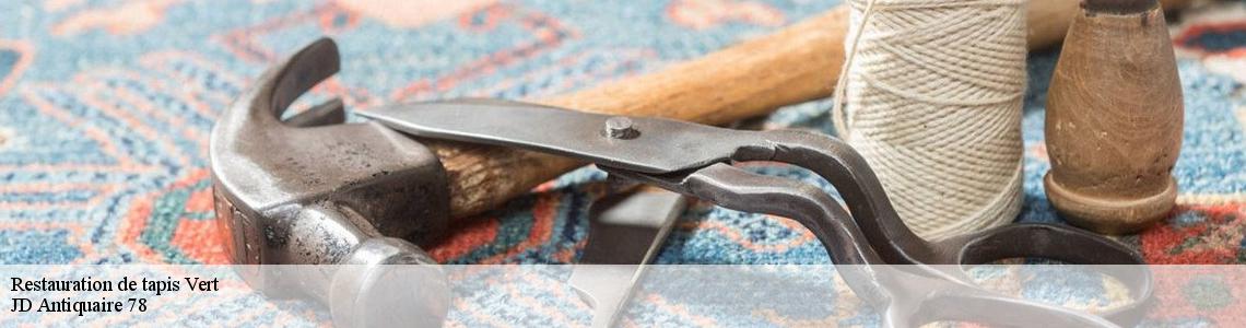 Restauration de tapis  vert-78930 JD Antiquaire 78